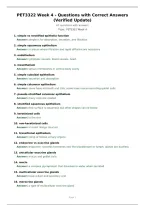 PET3322 Week 4 - Questions with Correct Answers &lpar;Verified Update&rpar;