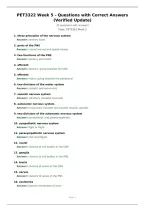 PET3322 Week 5 - Questions with Correct Answers &lpar;Verified Update&rpar;