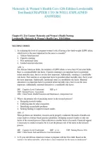 Test Bank for Maternity and Women&rsquo;s Health Care