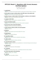 PET3322 Week 6 - Questions with Correct Answers &lpar;Verified Update&rpar;