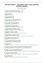 PET3322 Week 7 - Questions with Correct Answers &lpar;Verified Update&rpar;
