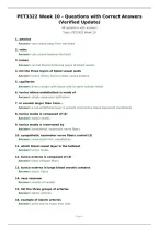 PET3322 Week 10 - Questions with Correct Answers &lpar;Verified Update&rpar;