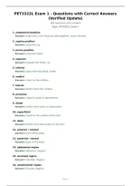 PET3322L Exam 1 - Questions with Correct Answers &lpar;Verified Update&rpar;