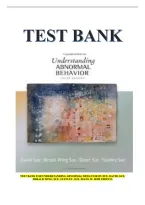 Test Bank for Understanding Abnormal Behavior 10th Edition by Sue &ndash; Questions & Answers&NewLine;&NewLine;
