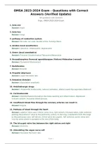 OMSA 2023-2024 Exam - Questions with Correct Answers &lpar;Verified Update&rpar;