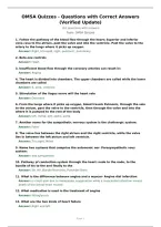 OMSA Quizzes - Questions with Correct Answers &lpar;Verified Update&rpar;