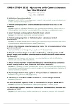 OMSA STUDY 2025 - Questions with Correct Answers &lpar;Verified Update&rpar;