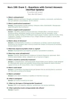 Nurs 190&colon; Exam 3 - Questions with Correct Answers &lpar;Verified Update&rpar;