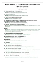 NURS 190 Quiz 5 - Questions with Correct Answers &lpar;Verified Update&rpar;