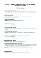 nurs 190 week 1 - Questions with Correct Answers &lpar;Verified Update&rpar;