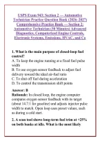 USPS Exam 943&colon; Section 2 &mdash; Automotive Technician Practice Question Bank &lpar;2026&ndash;2027&rpar; Comprehensive Practice Bank &mdash; Section 2&colon; Automotive Technician &lpar;30 Minutes&rpar; Advanced Diagnostics&comma; Computerized Engine Controls&comma; Electronic Systems&comma; Emissions&comma; HVAC&comma; and Co