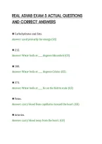 Real Asvab Exam 5 Actual Questions&NewLine;And Correct Answers&NewLine;