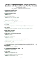 PET3323C Last Minute Fluid Regulation Review - Questions with Correct Answers &lpar;Verified Update&rpar;