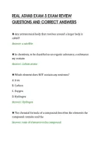 Real Asvab Exam 5 Exam Review&NewLine;Questions And Correct Answers