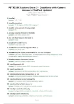 PET3323C Lecture Exam 3 - Questions with Correct Answers &lpar;Verified Update&rpar;