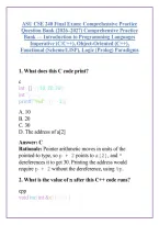 ASU CSE 240 Final Exam&colon; Comprehensive Practice Question Bank &lpar;2026&ndash;2027&rpar; Comprehensive Practice Bank &mdash; Introduction to Programming Languages Imperative &lpar;C&sol;C&plus;&plus;&rpar;&comma; Object-Oriented &lpar;C&plus;&plus;&rpar;&comma; Functional &lpar;Scheme&sol;LISP&rpar;&comma; Logic &lpar;Prolog&rpar; Paradigms