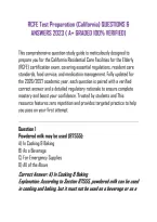 RCFE Test Preparation &lpar;California&rpar; QUESTIONS & ANSWERS 2023 &lpar; A&plus; GRADED 100&percnt; VERIFIED&rpar;