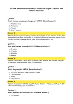 VATI PN Maternal Newborn Practice Exam Bank Original Questions with Detailed Rationales