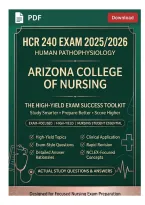 HCR 240 Human Pathophysiology Exam Prep &mdash; Comprehensive Review &plus; Practice MCQs &mdash; Arizona College of Nursing 2025&sol;2026
