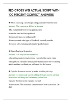 Red Cross Wsi Actual Script With&NewLine;100 Percent Correct Answers