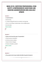 Neha Cp-Fs -Certified Professional Food Safety &vert;Comprehensive Questions And Verified Answers&vert;Brand New 2026-2027 Update