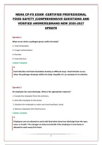 Neha Cp-Fs Exam -Certified Professional Food Safety &vert;Comprehensive Questions And Verified Answers&vert;Brand New 2026-2027 Update
