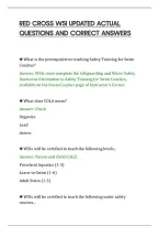 Red Cross Wsi Updated Actual&NewLine;Questions And Correct Answers&NewLine;