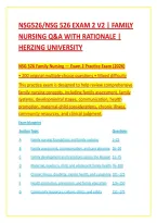 Nsg526&sol;Nsg 526 Exam 2 V2 &vert; Family&NewLine;Nursing Q&A With Rationale &vert;&NewLine;Herzing University