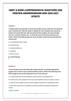 Cbmt Q Bank &vert;Comprehensive Questions And Verified Answers&vert;Brand New 2026-2027 Update