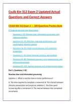 Csulb Kin 312 Exam 2 Updated Actual&NewLine;Questions and Correct Answers&NewLine;CSULB KIN 312 Exam 2 &mdash; 100-Questions Practice Bank