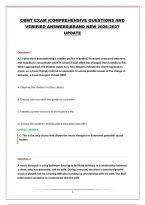 Cbmt Exam &vert;Comprehensive Questions And Verified Answers&vert;Brand New 2026-2027 Update
