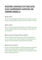 Registered Sanitarian Top Forecasted&NewLine;Exam Comprehensive Questions And&NewLine;Answers Graded A&plus;