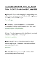 Registered Sanitarian Top Forecasted&NewLine;Exam Questions And Correct Answers