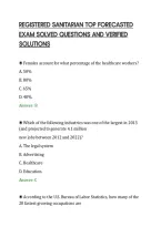 Registered Sanitarian Top Forecasted&NewLine;Exam Solved Questions And Verified&NewLine;Solutions