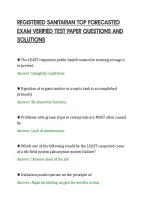 Registered Sanitarian Top Forecasted&NewLine;Exam Verified Test Paper Questions And&NewLine;Solutions
