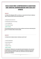 Ncac Exam Prep &vert;Comprehensive Questions And Verified Answers&vert;Brand New 2026-2027 Update
