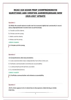 Ncac I&Ii Exam Prep &vert;Comprehensive Questions And Verified Answers&vert;Brand New 2026-2027 Update