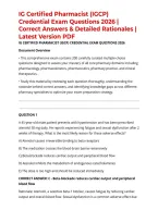IG Certified Pharmacist &lpar;IGCP&rpar; Credential Exam Questions 2026 &vert; Correct Answers & Detailed Rationales &vert; Latest Version PDF