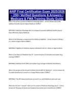 AHIP Final Certification Exam 2025&sol;2026 &ndash; 250&plus; Verified Questions & Answers &vert; Medicare & FWA Training Study Guide