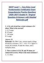 NICET Level I &mdash; Core Entry-Level Fundamentals Certification Exam Comprehensive Practice Questions &lpar;2026&ndash;2027&rpar; Graded A&plus; Original Questions & Answers with Detailed Rationales&period;pdf