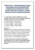 NICET Level IV &mdash; Senior Management&comma; Complex System Design&period; and Project Administration Certification Exam Comprehensive Practice Questions &lpar;2026&ndash;2027&rpar; &vert; Graded A&plus; &vert; Original Questions & Answers with Detailed Rationales