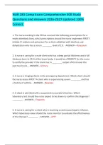 NUR 283 Comp Exam Comprehensive 500 Study &NewLine;Questions and Answers 2026-2027 Updated 100&percnt; &NewLine;Correct&period; 