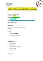 Portage Learning BIOL 271 Microbiology with Lab Module 4 Exams All Versions &vert; Latest Update 2026&sol;2027