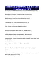 Safety Management Final quiz 2026 with correct answers 100&percnt;