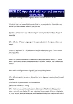 BUSI 330 Appraisal with correct answers 100&percnt; 2026