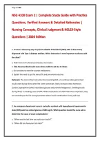 NSG 4100 Exam 2 &vert; Complete Study Guide with Practice Questions&comma; Verified Answers & Detailed Rationales &vert; Nursing Concepts&comma; Clinical Judgment & NCLEX-Style Questions &vert; 2026 Edition