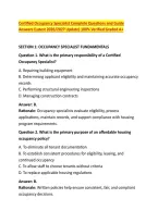 Certified Occupancy Specialist Complete Questions and Guide &NewLine;Answers &lpar;Latest 2026&sol;2027 Update&rpar; 100&percnt; Verified Graded A&plus; 