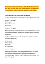 Nbcrna Exam And Study Guide Latest 2026&sol;2027 Test Bank Complete &NewLine;Real Exam Questions And Correct Detailed Answers &lpar;Verified Answers &NewLine;With Rationales&rpar; Graded A&plus; &vert;Nbcrna Exam Prep &lpar;Latest Update&excl;&excl;&rpar; 