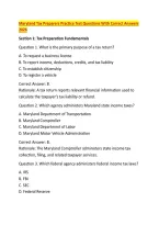 Maryland Tax Preparers Practice Test Questions With Correct Answers &NewLine;2026 