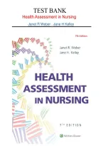 Health Assessment in Nursing 7th Edition Test Bank &vert; Weber & Kelley